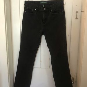 Black straight leg jeans, size 8